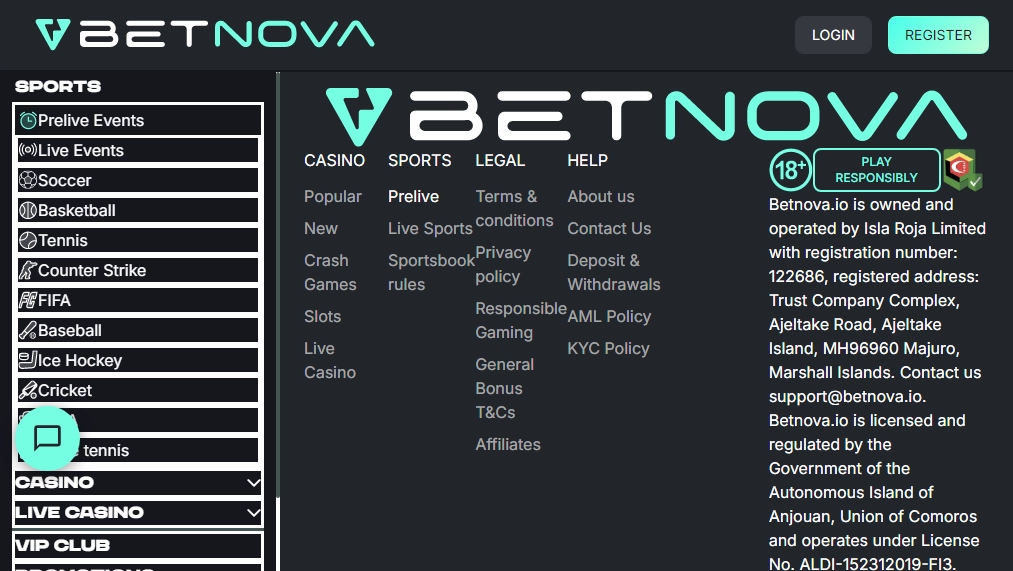 Betnova Casino